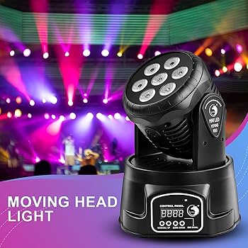 Amazon | U`King ムービングライト 照明 7LEDs ステージライト